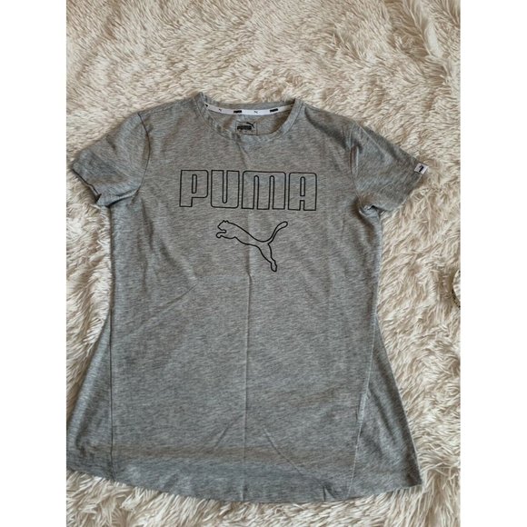 Women’s T Shirt Size S Puma Outline Life Tee Light Gray heather Style TD27070 - Picture 4 of 12